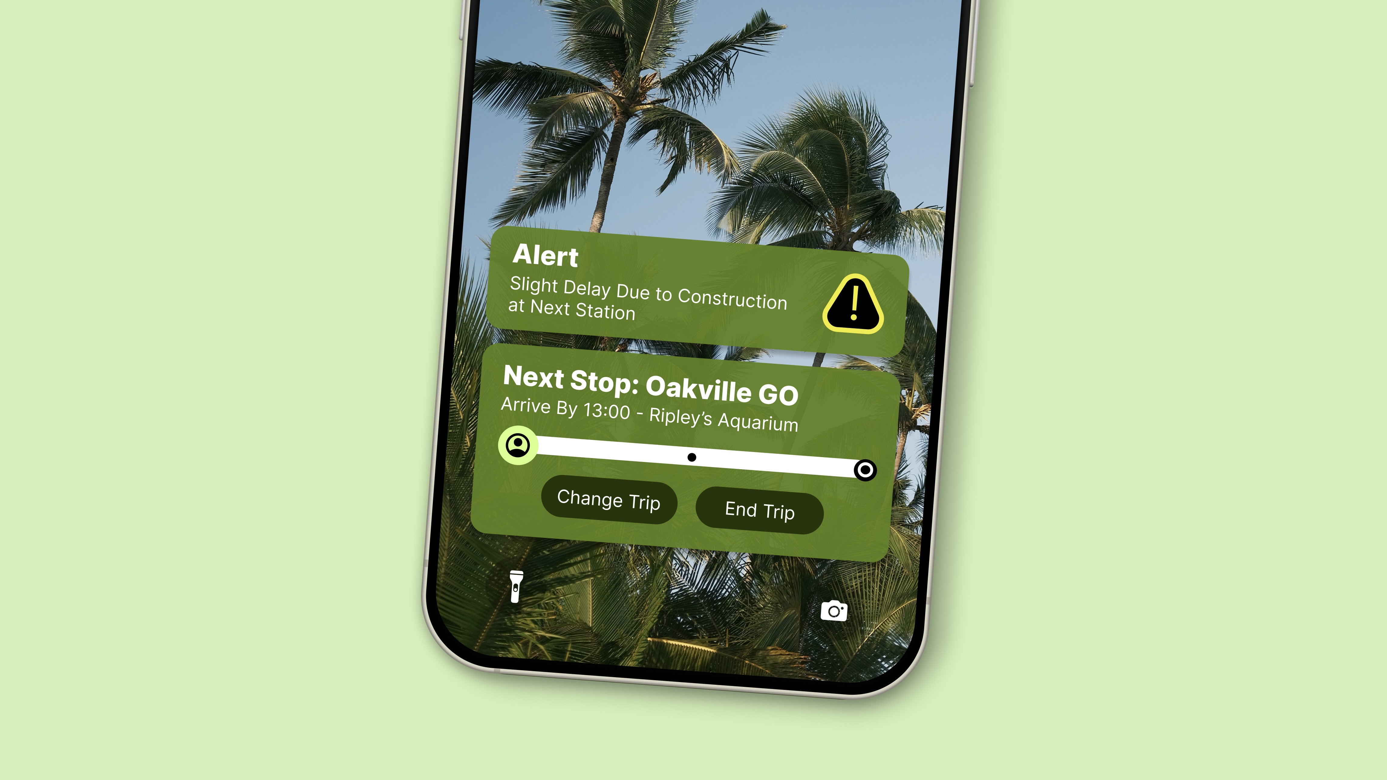 image showing go transit notifications on an iphone mockup