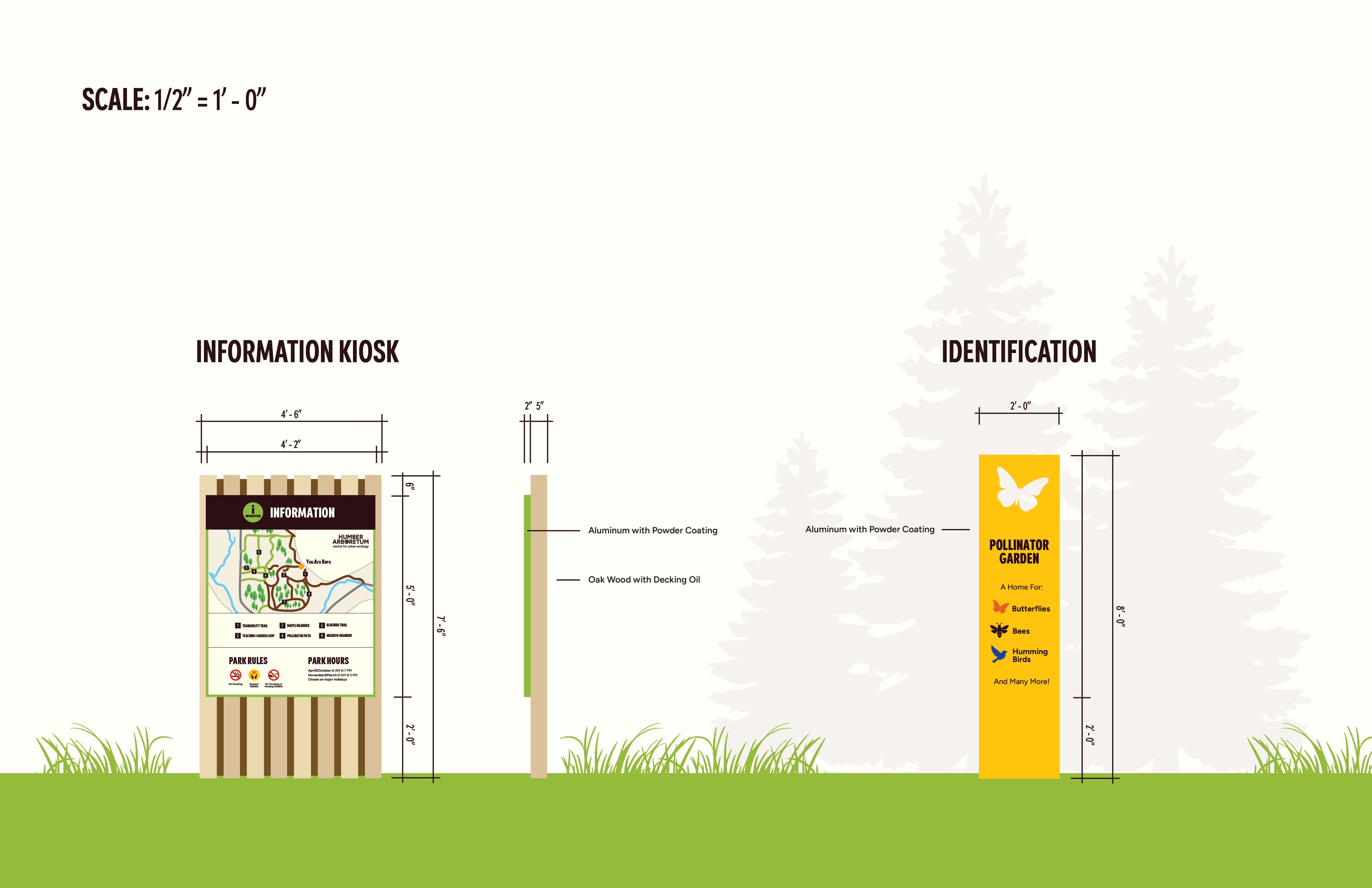 image of information kiosk and identification sign