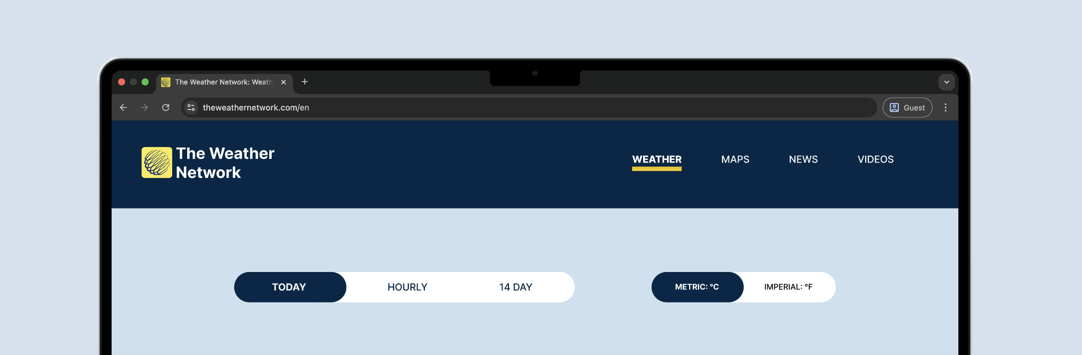 image showing navigation of redesigned website